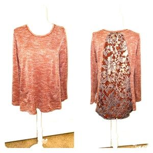EUC LOGO Embroidered Lace Back Tunic M